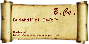 Budaházi Csát névjegykártya